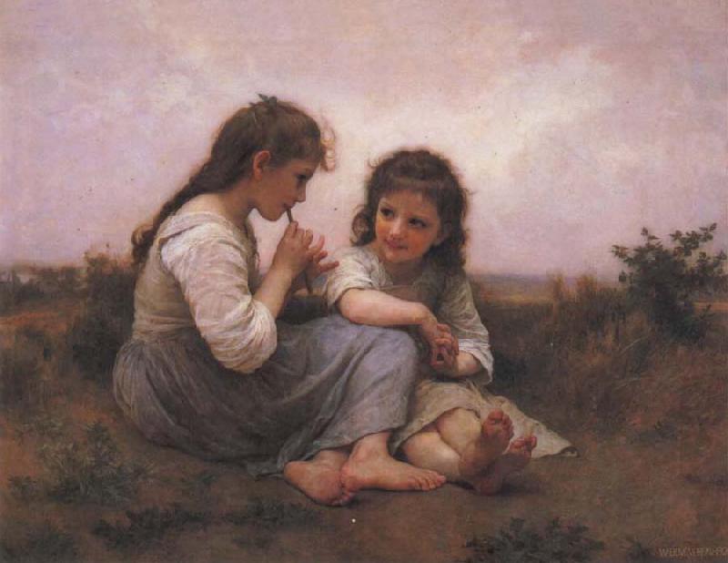 Adolphe Bouguereau Two Girls oil painting image